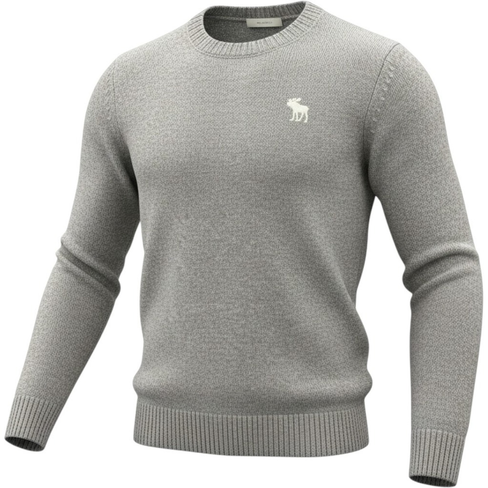 Abercrombie Fitch Soft A&F Sweater Crewneck Neutral Brown Mens Size Medium